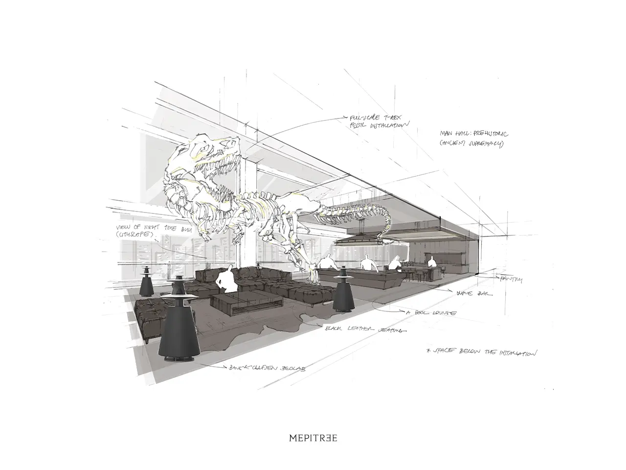 living room sketch concept