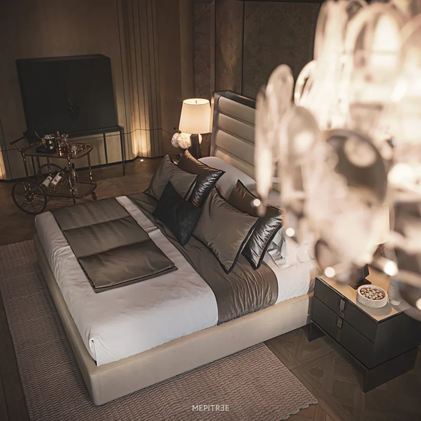 Master bedroom interior at The Hypercar Sanctuary by MEPITREE