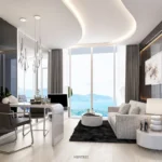 Living Space ภายในห้องพัก Le Kamala ออกแบบพื้นที่พักผ่อนและทำงานพร้อมเปิดรับวิวทะเล