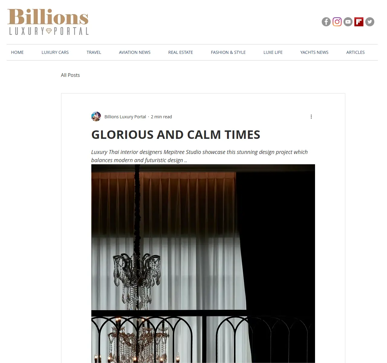 ผลงาน Glorious and Calm Times โดย MEPITREE ที่ได้รับการนำเสนอใน Billions Luxury Portal