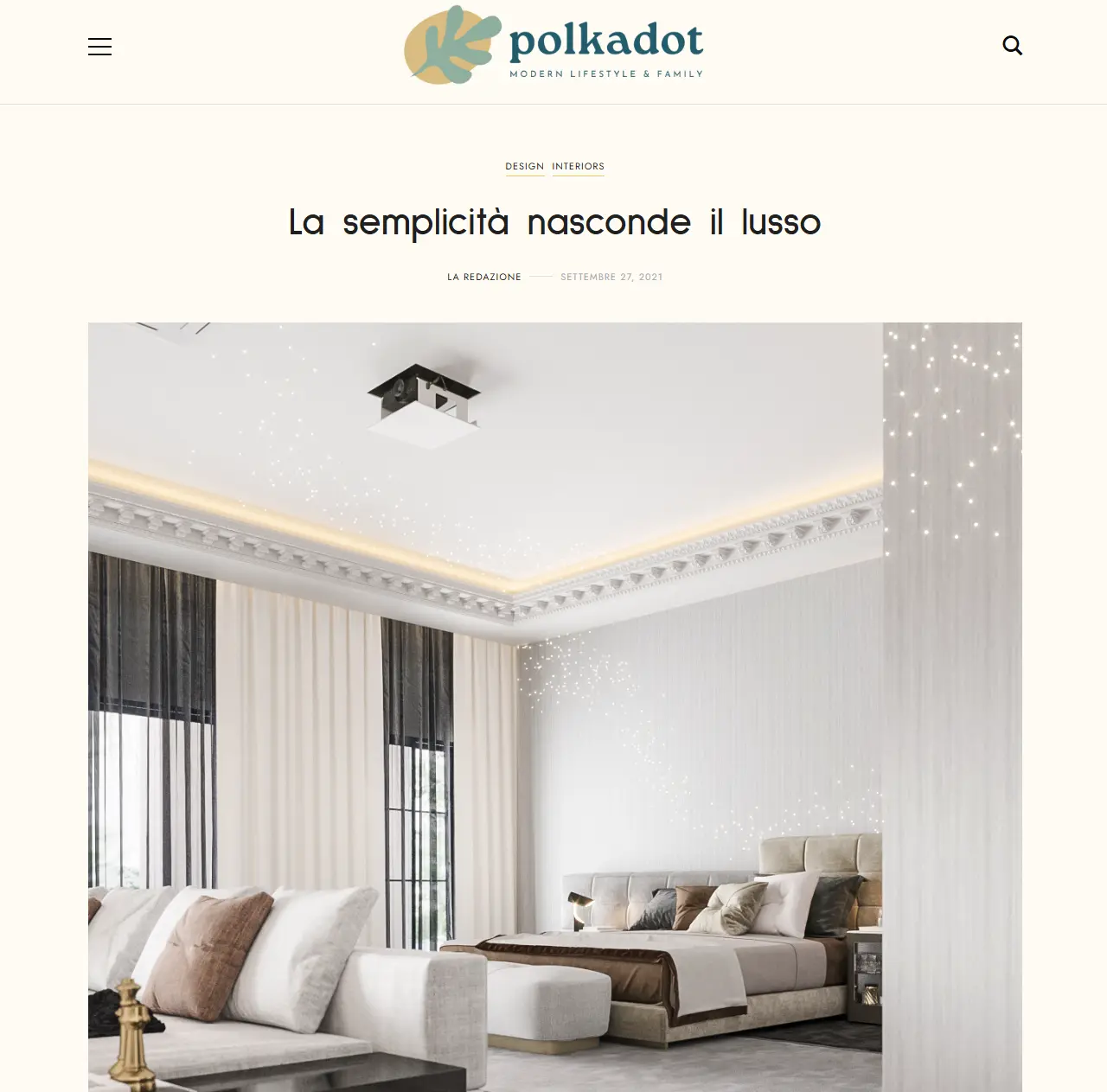 ผลงาน Simplicity Hides Luxury โดย MEPITREE ที่ได้รับการนำเสนอใน Polkadot ประเทศอิตาลี